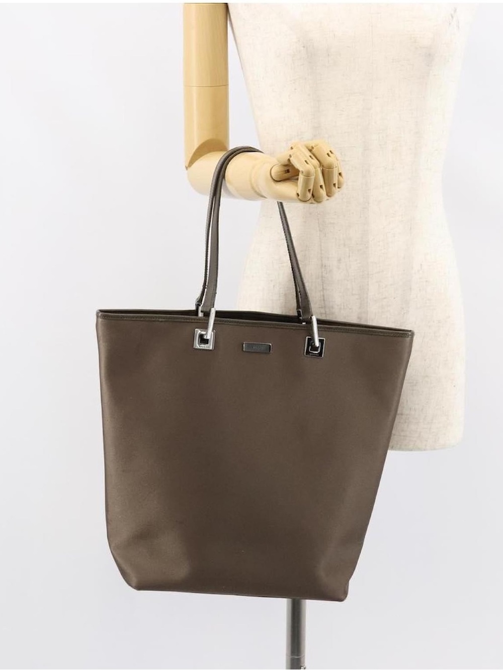 NEW GUCCI RARE Tom Ford Era Vintage Satin Tote Bag Brown Pristine w/ Dust Bag